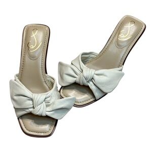 NWOB Sam Edelman Cream Mules with Bow Detail. Size 8.5W